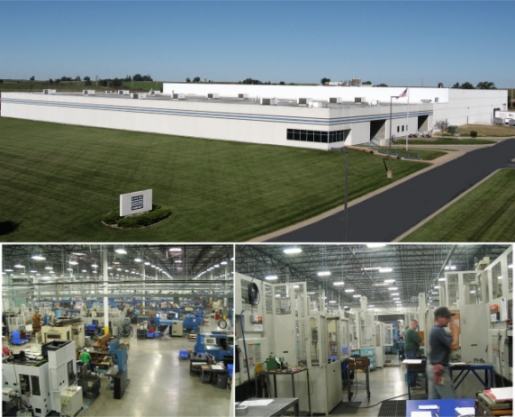 Bodine Electric Plant in Peosta, Iowa (USA) -- CNC production cells