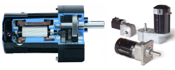 Bodine type 34R-E parallel shaft gearmotor (cutaway) 