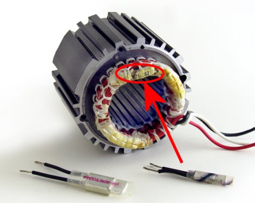 Bodine AC motor stator with OVLP