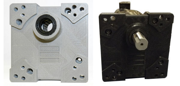 Bodine 3D printed Gearmotor face-mount plate