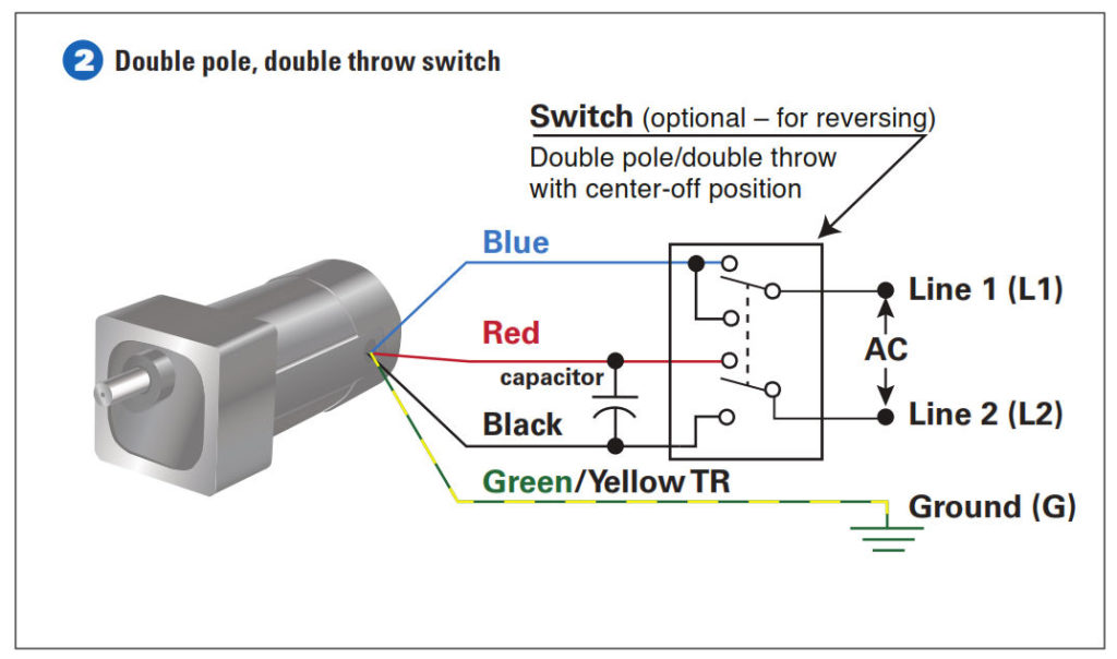 How To Connect a Reversing Switch to a 3 or 4Wire (PSC) Gearmotor
