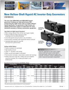 Hypoid Hollow-Shaft AC Inverter-Duty Gearmotors - Rated IP-66 (230/460VAC)