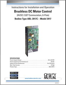 BL - 07401161.A - Model 3917 - User-manual-24VDC-BLDC-Chassis-Control
