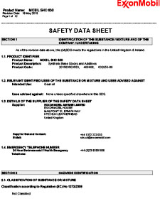 SDS - Lubricant Safety Data Sheet for type 3RD, 5F, 5H, 5L, 5N, and GB Gearmotors - LO-56