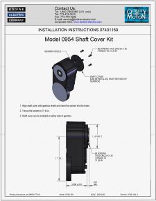 ACC - 07401159 Model 0954 Cover Kit Installation Instructions for Type HG/H Gearmotors