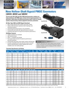 Hypoid PMDC Gearmotors – 130, 90 and 180VDC 
