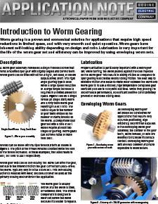 Introduction to Worm Gearing