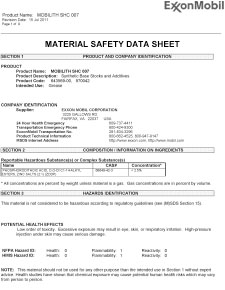 SDS - Lubricant Safety Data Sheet for type WX, FX and CG Gearmotors - LG-49