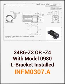 ACC - 34R6-Z3 or Z4 Gearmotor with Model 0980 L-Bracket installed INFM0307.A 