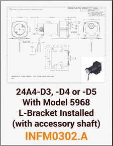 ACC - INFM0302.A 24A4-D3, -D4, or -D5 with Model 5968 L-Bracket installed (with Accessory Shaft)