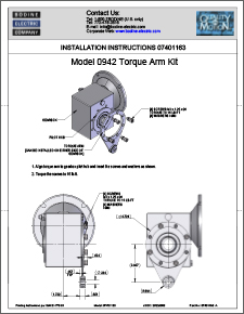 ACC - 07401163 Model 0942 Torque Arm Kit Installation Instructions for Type 50JW/H Gearmotors
